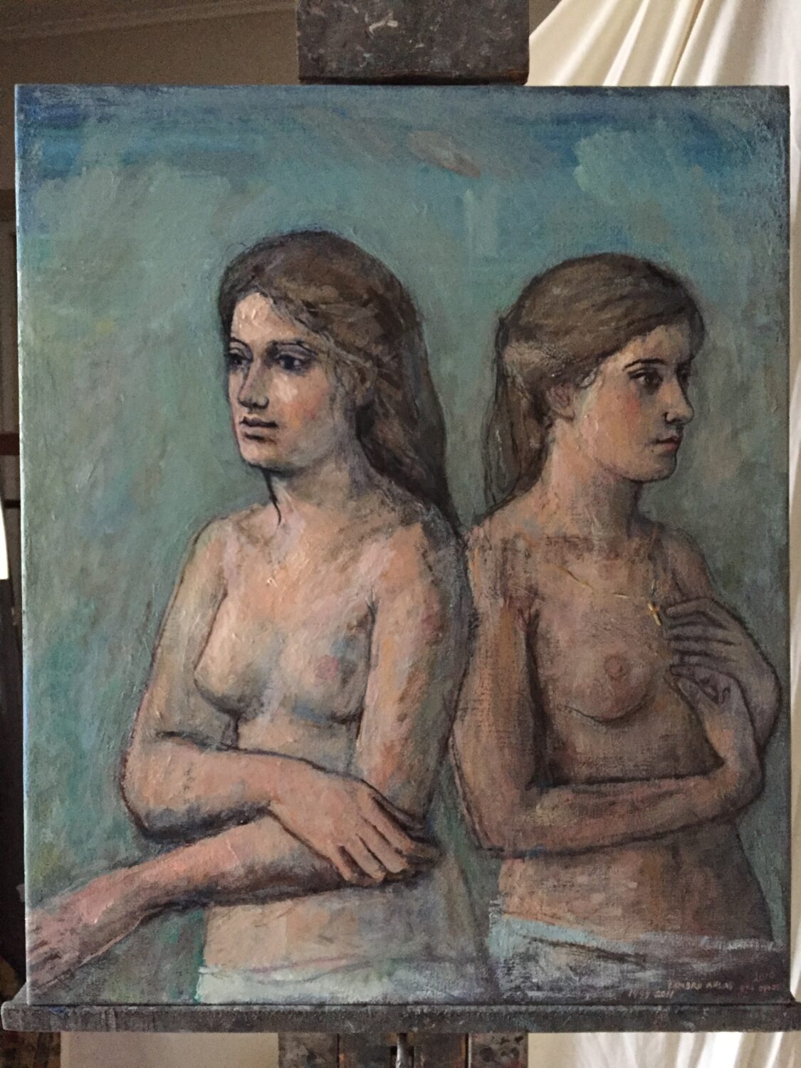 Female Figures — artwork by Lambro Ahlas