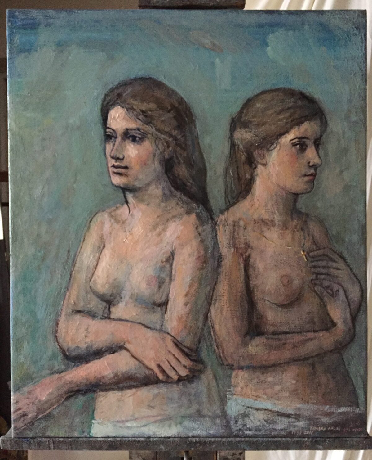 Female Figures — artwork by Lambro Ahlas