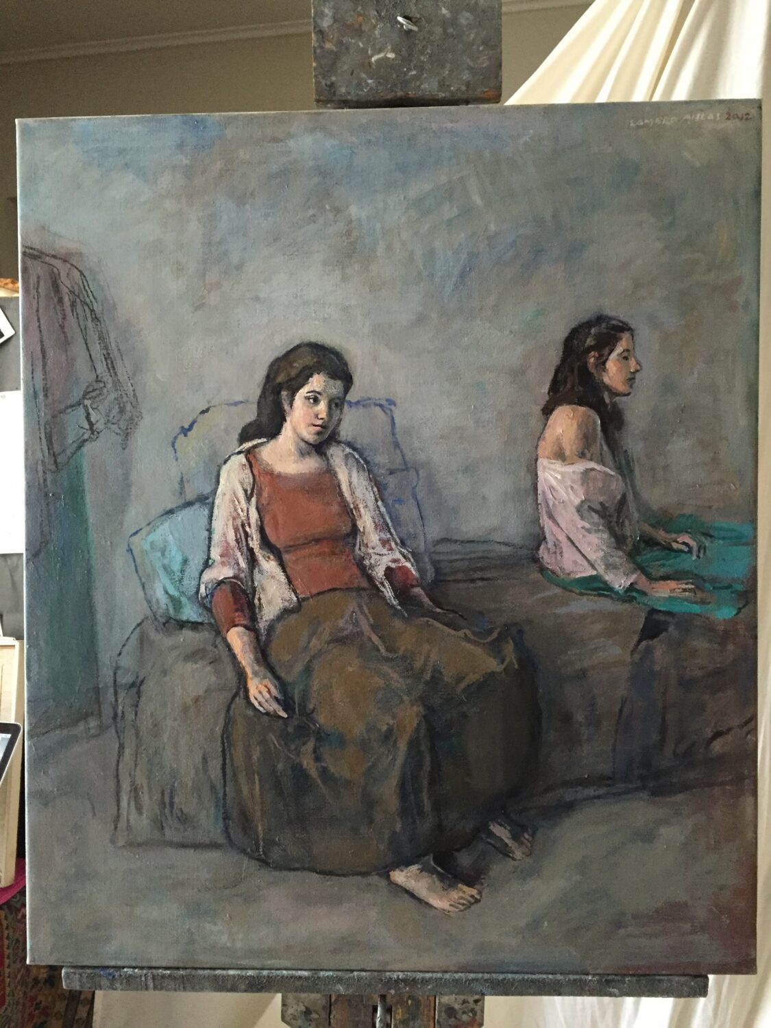 Female Figures — artwork by Lambro Ahlas