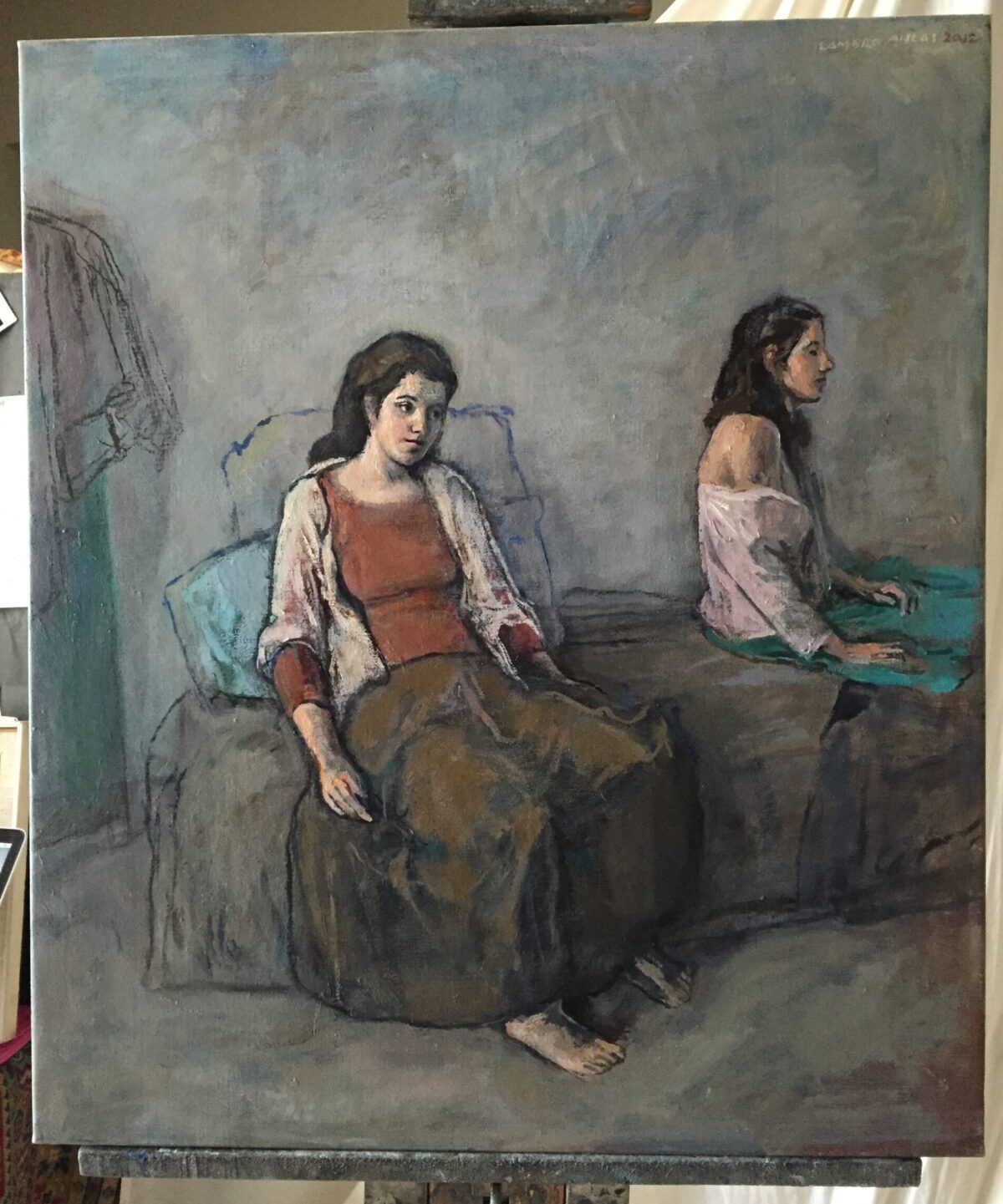 Female Figures — artwork by Lambro Ahlas