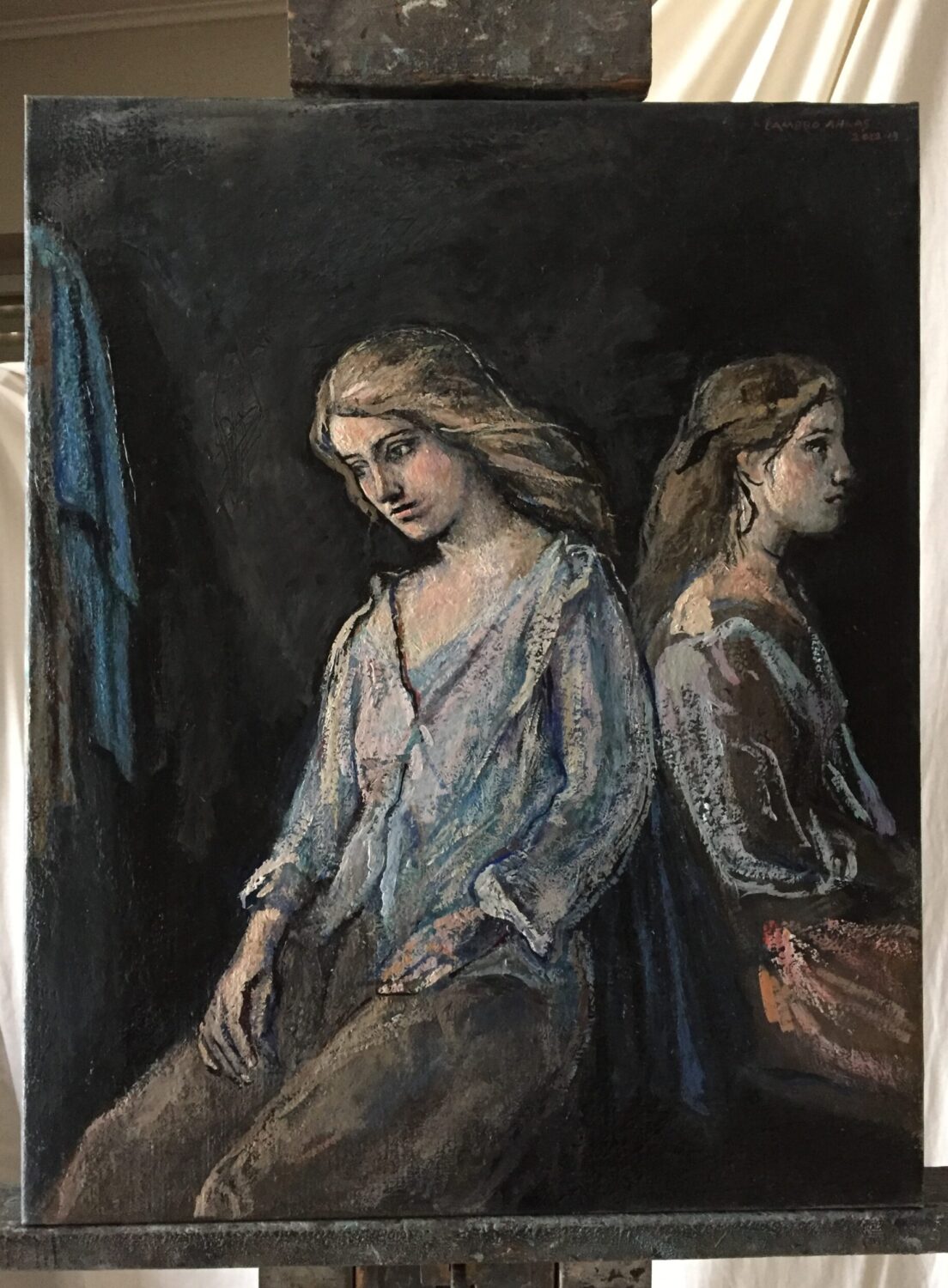 Female Figures — artwork by Lambro Ahlas