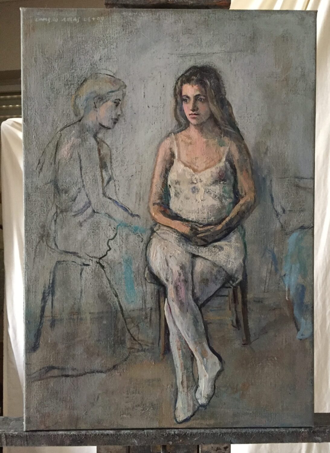 Female Figures — artwork by Lambro Ahlas