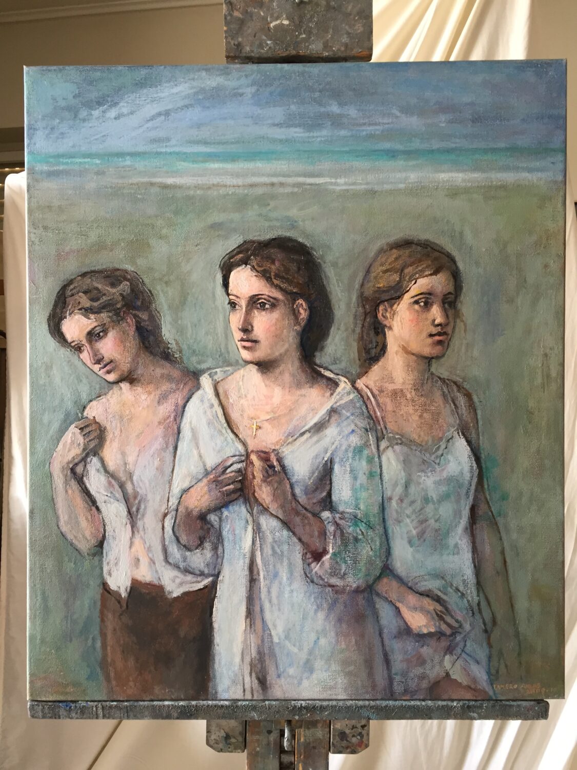 Female Figures — artwork by Lambro Ahlas