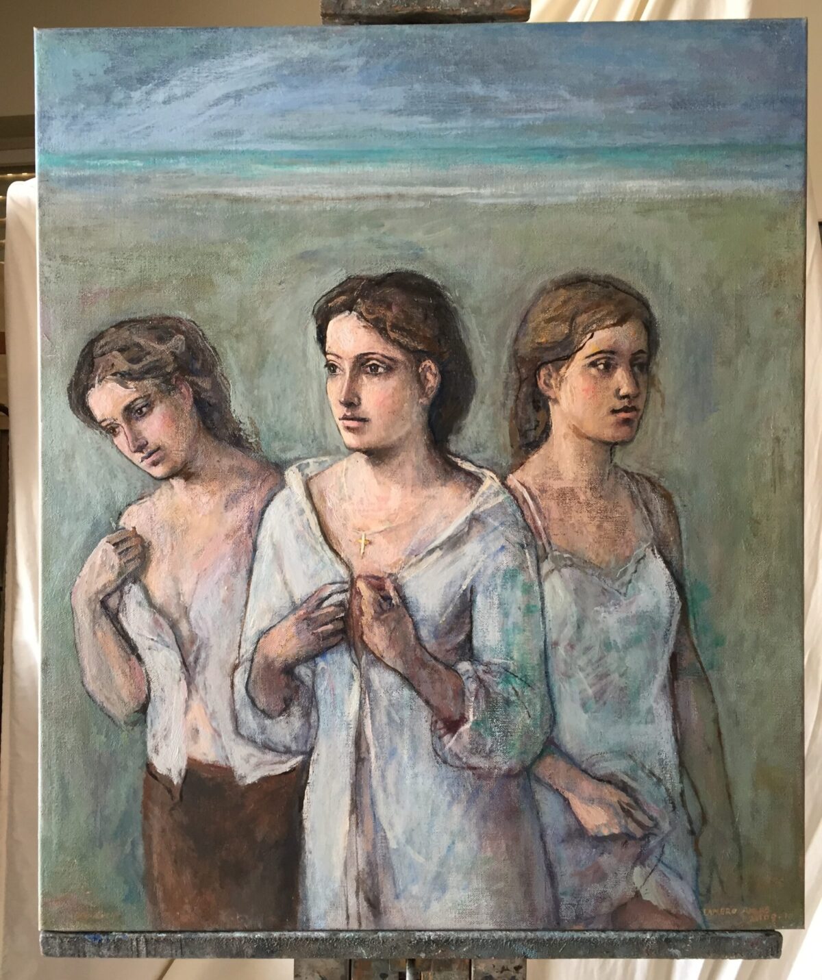 Female Figures — artwork by Lambro Ahlas