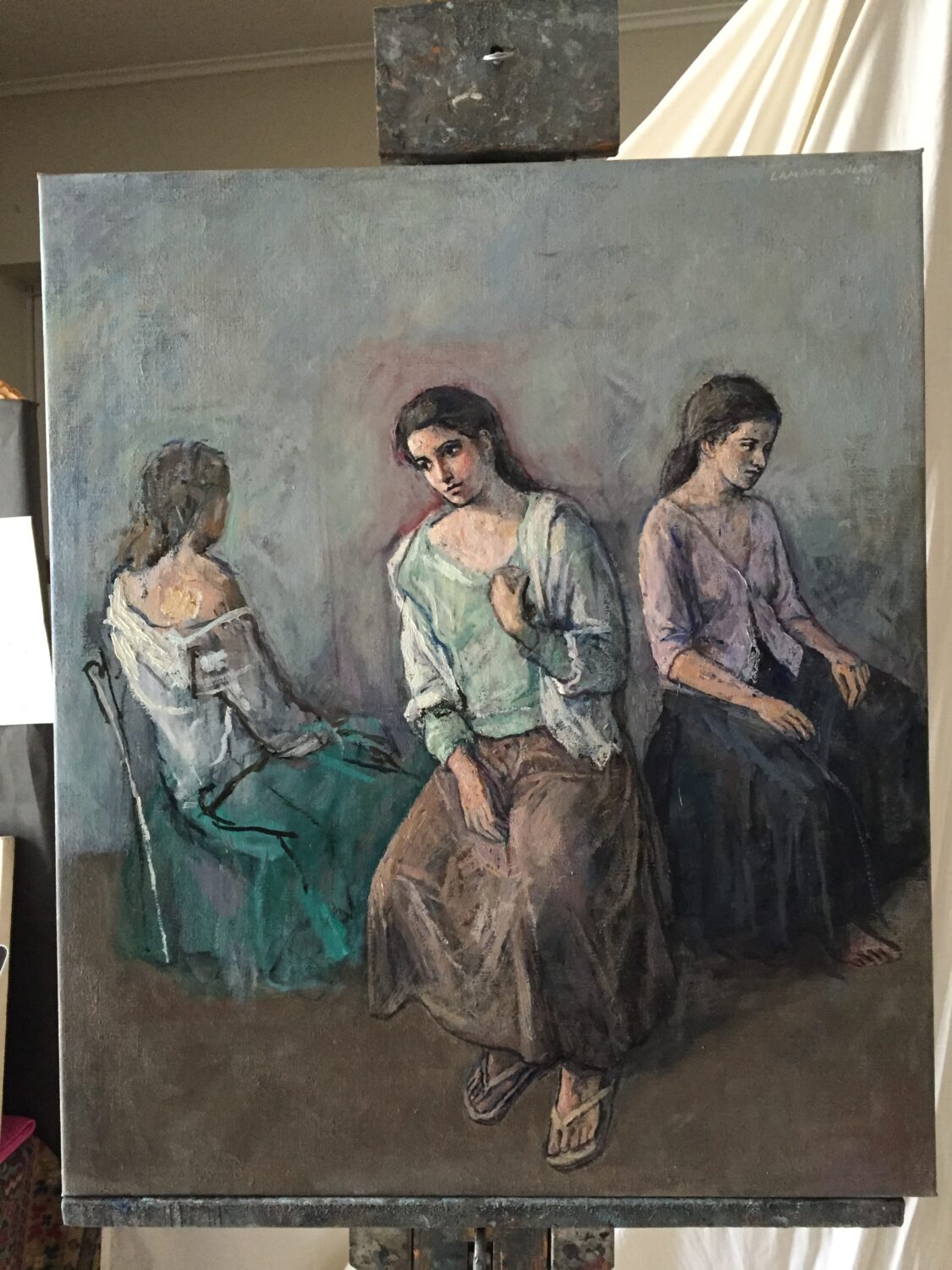 Female Figures — artwork by Lambro Ahlas