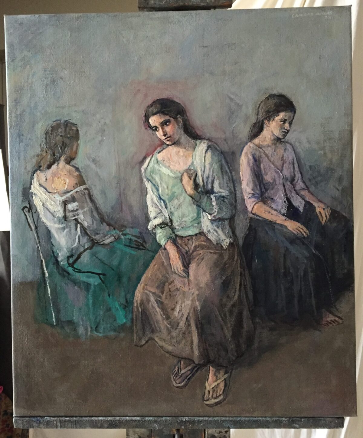 Female Figures — artwork by Lambro Ahlas