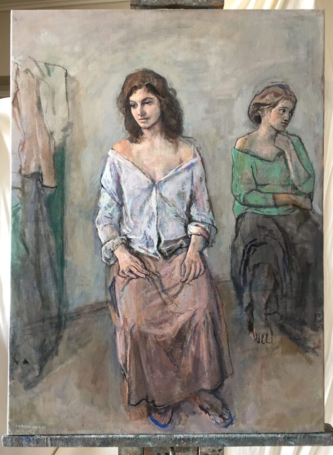 Female Figures — artwork by Lambro Ahlas