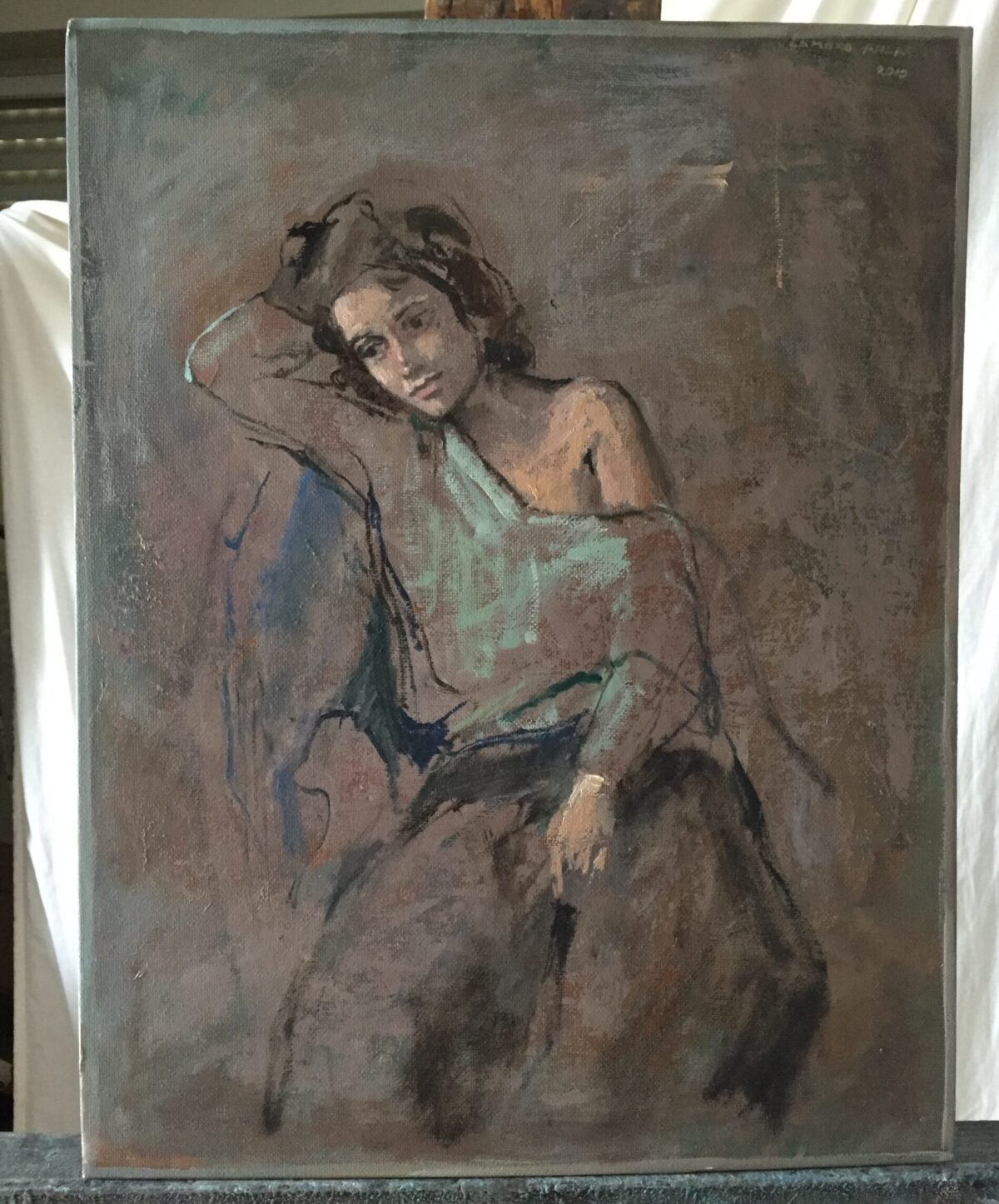 Female Figures — artwork by Lambro Ahlas