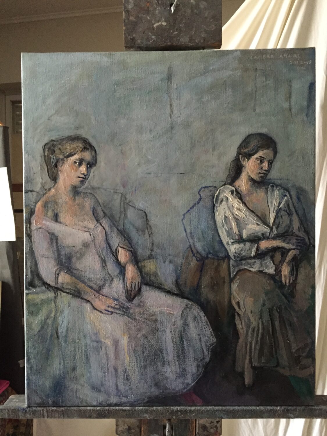 Female Figures — artwork by Lambro Ahlas
