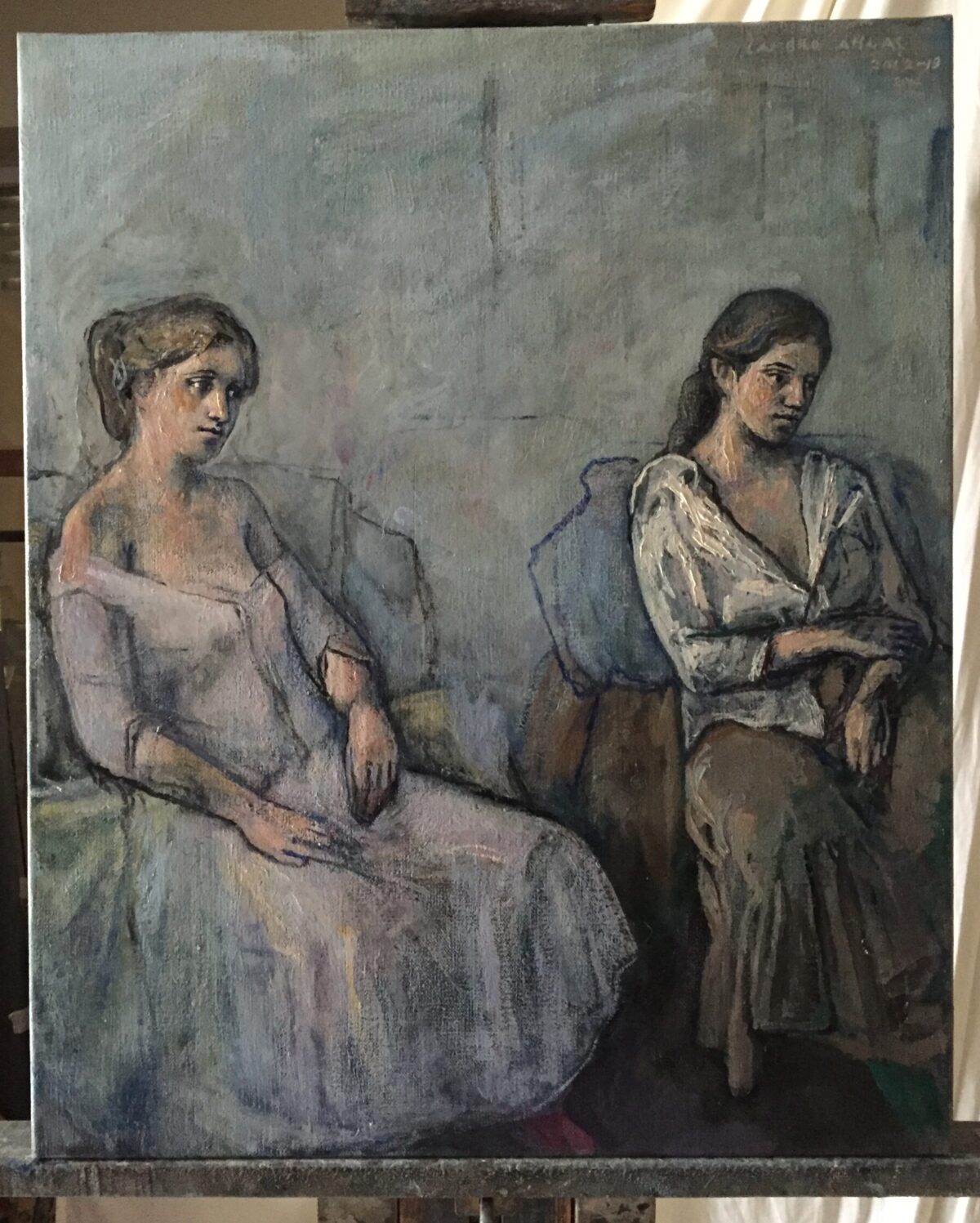 Female Figures — artwork by Lambro Ahlas