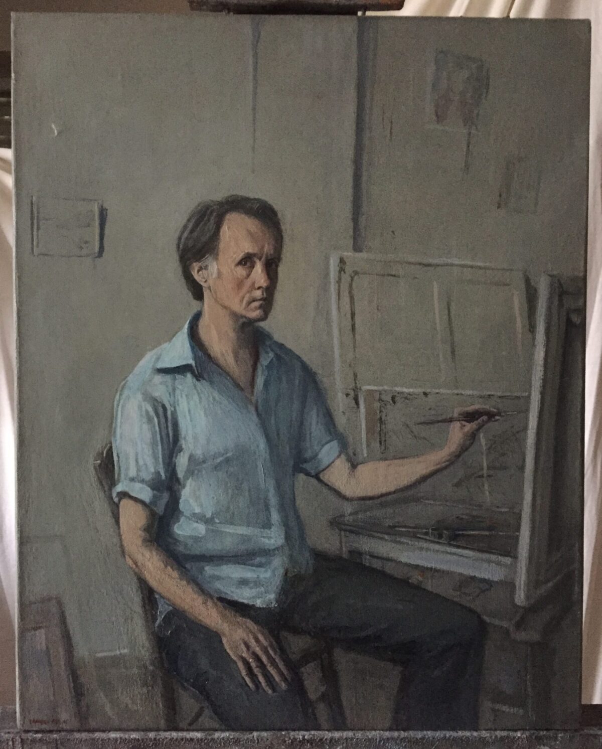 Male portrait by Lambro Ahlas