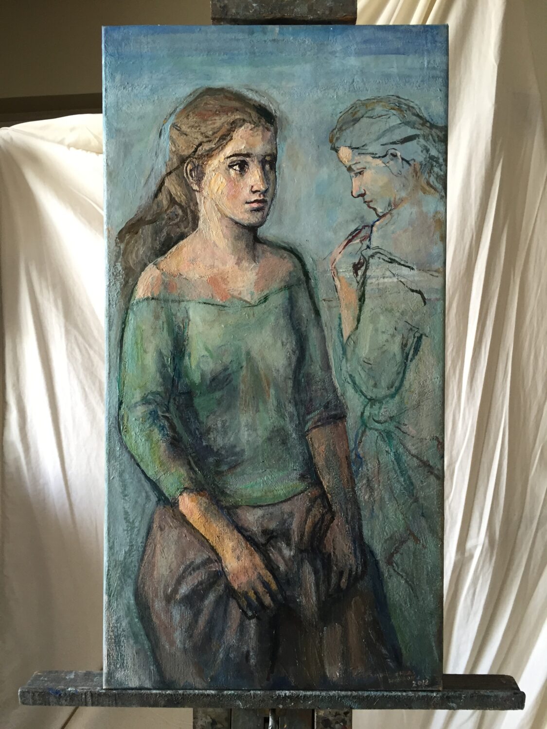Female Figures — artwork by Lambro Ahlas