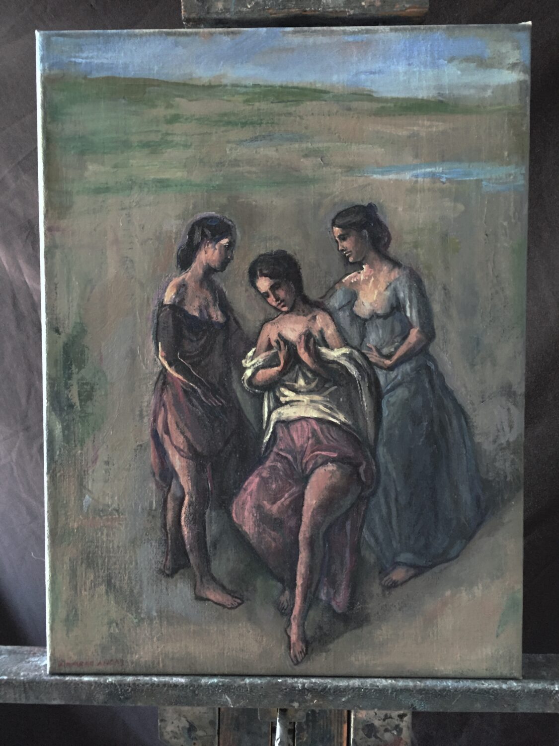 Female Figures — artwork by Lambro Ahlas