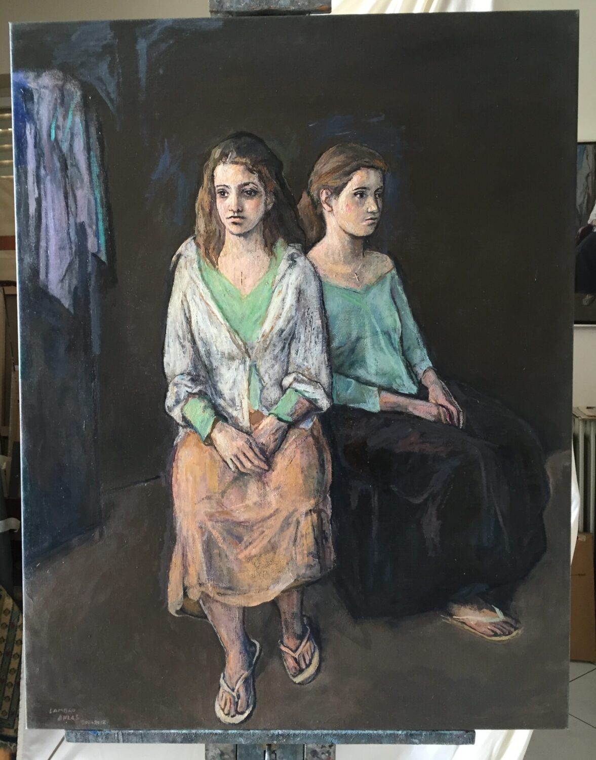 Female Figures — artwork by Lambro Ahlas