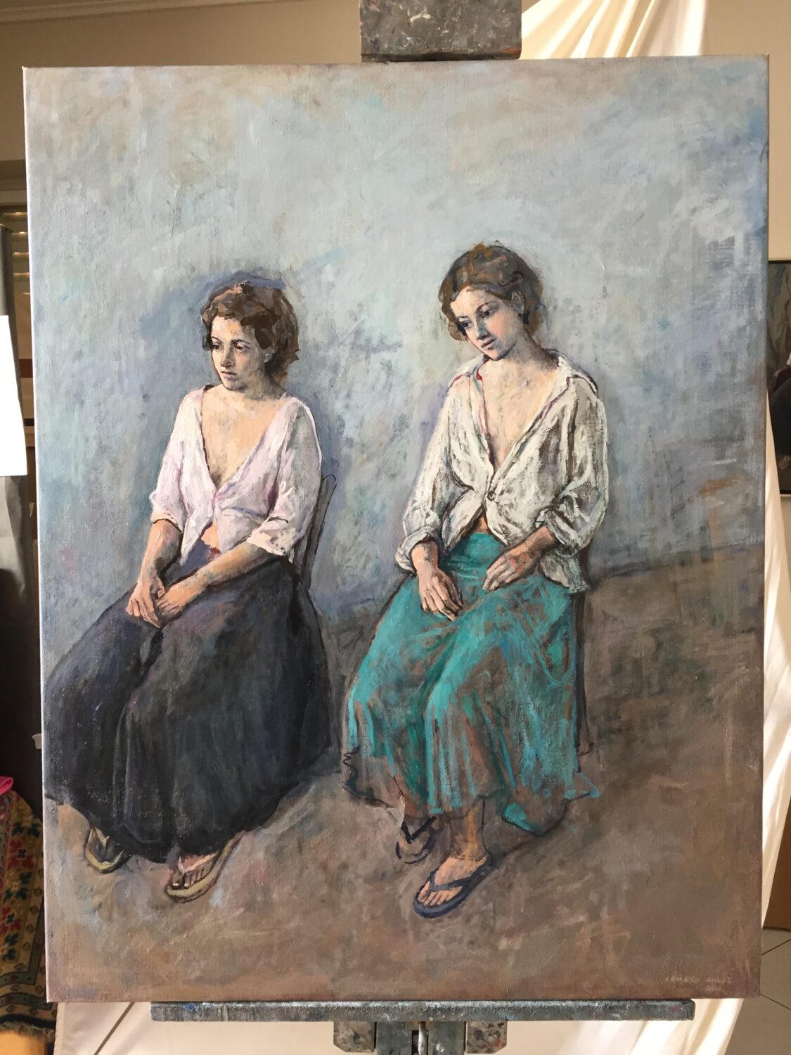 Female Figures — artwork by Lambro Ahlas