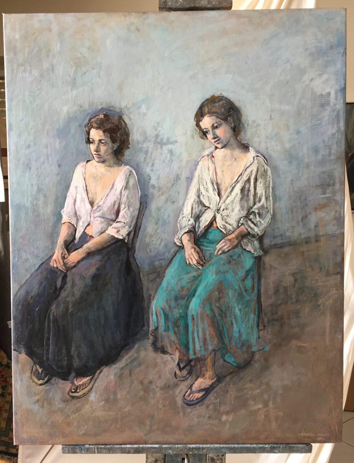 Female Figures — artwork by Lambro Ahlas