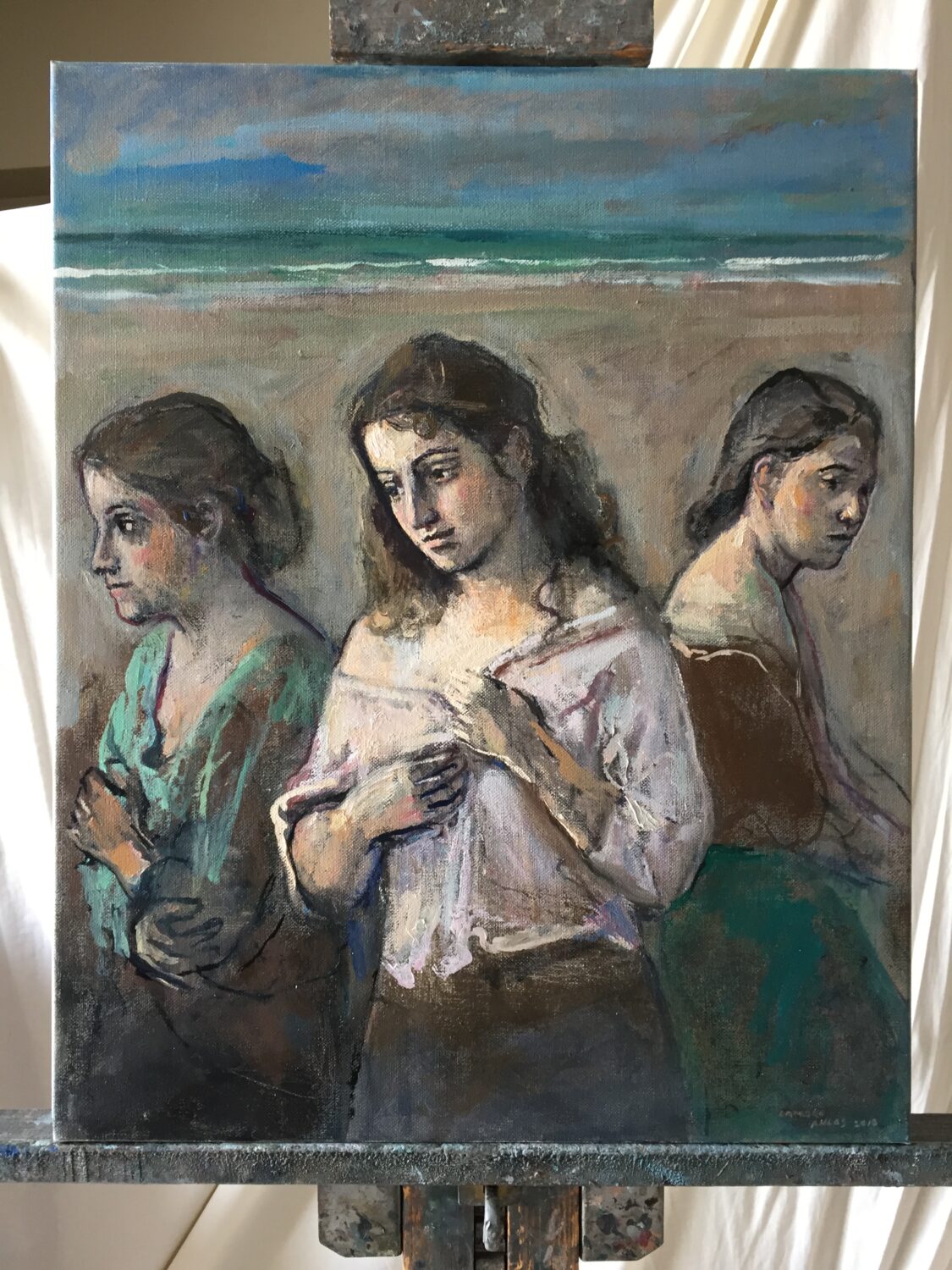 Female Figures — artwork by Lambro Ahlas