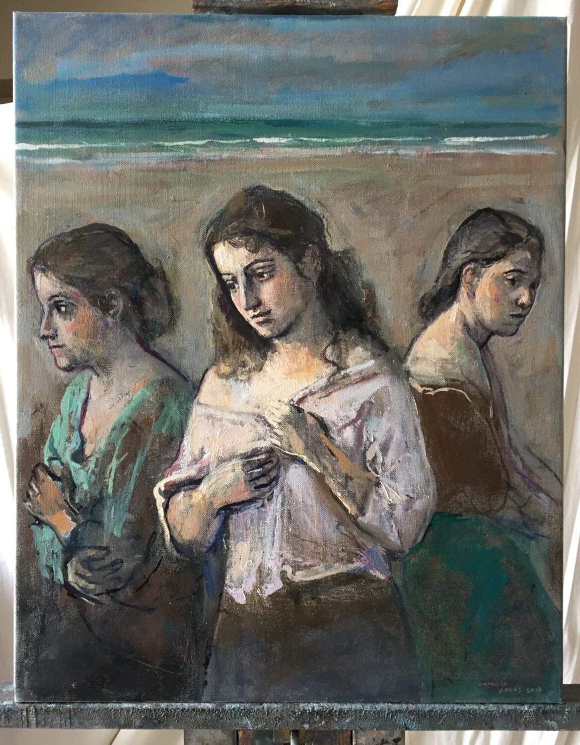 Female Figures — artwork by Lambro Ahlas