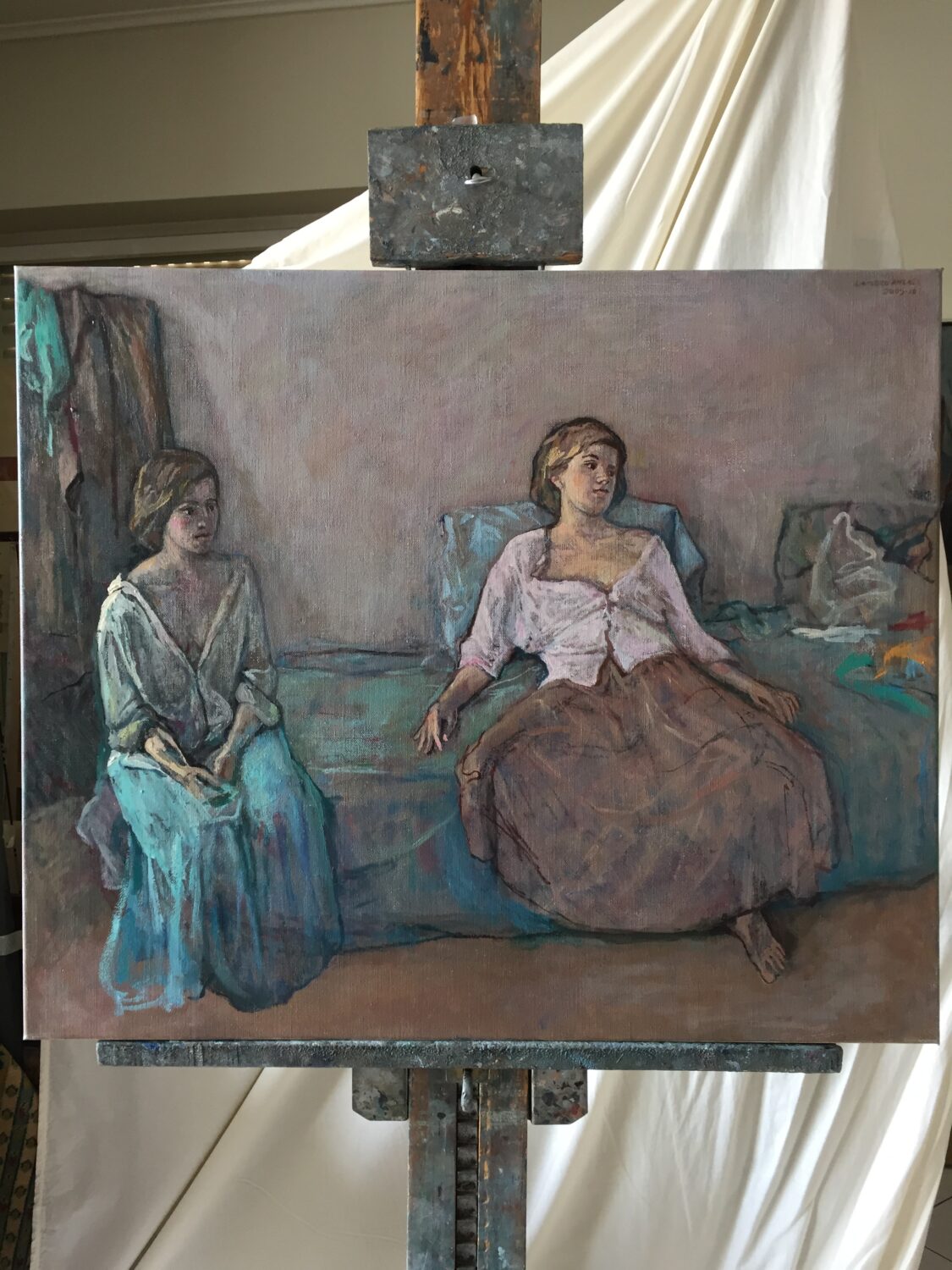 Female Figures — artwork by Lambro Ahlas