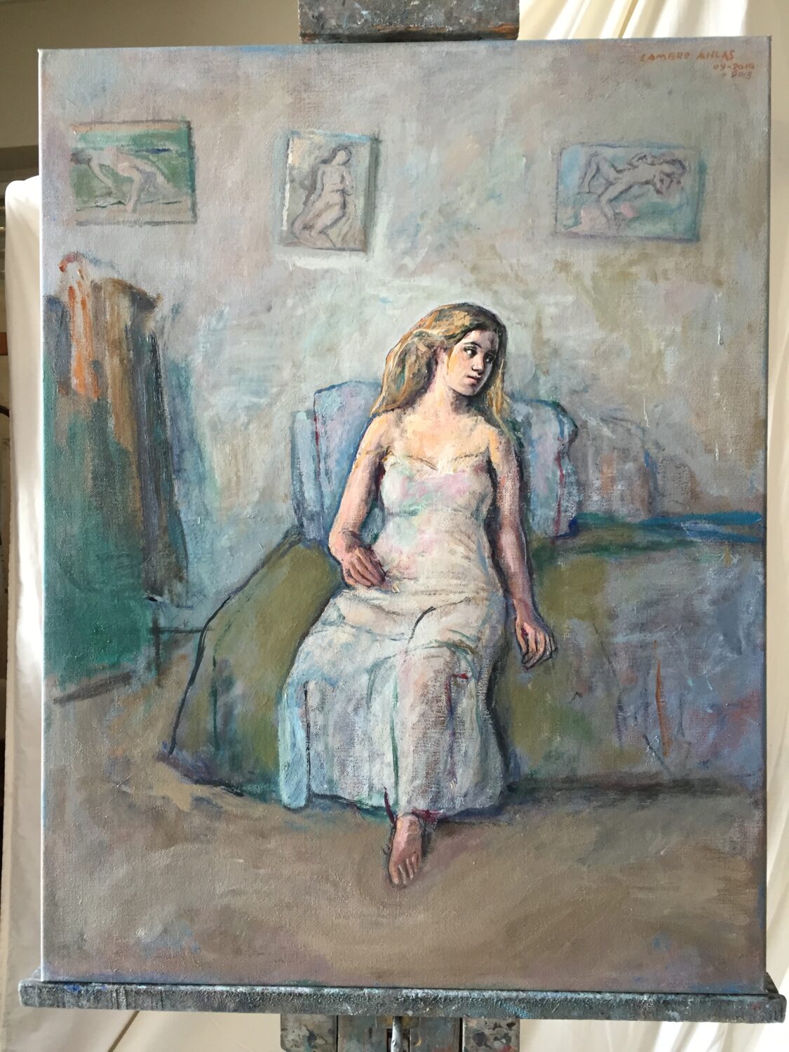 Female Figures — artwork by Lambro Ahlas