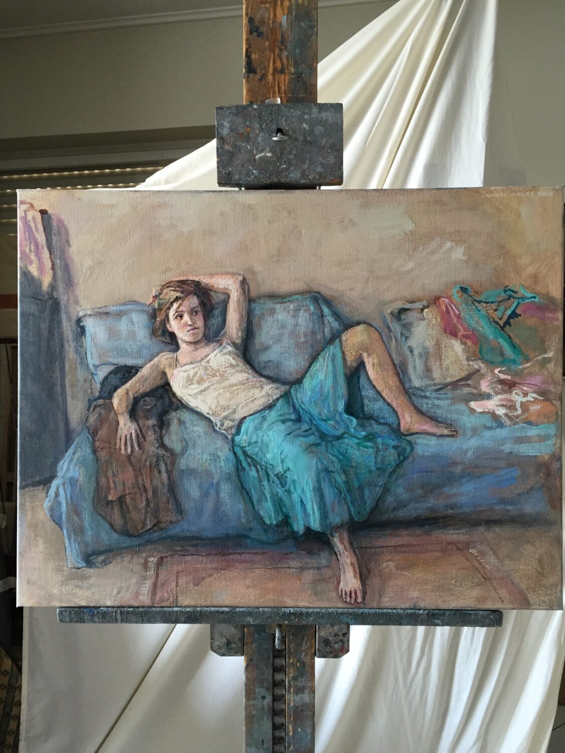 Female Figures — artwork by Lambro Ahlas