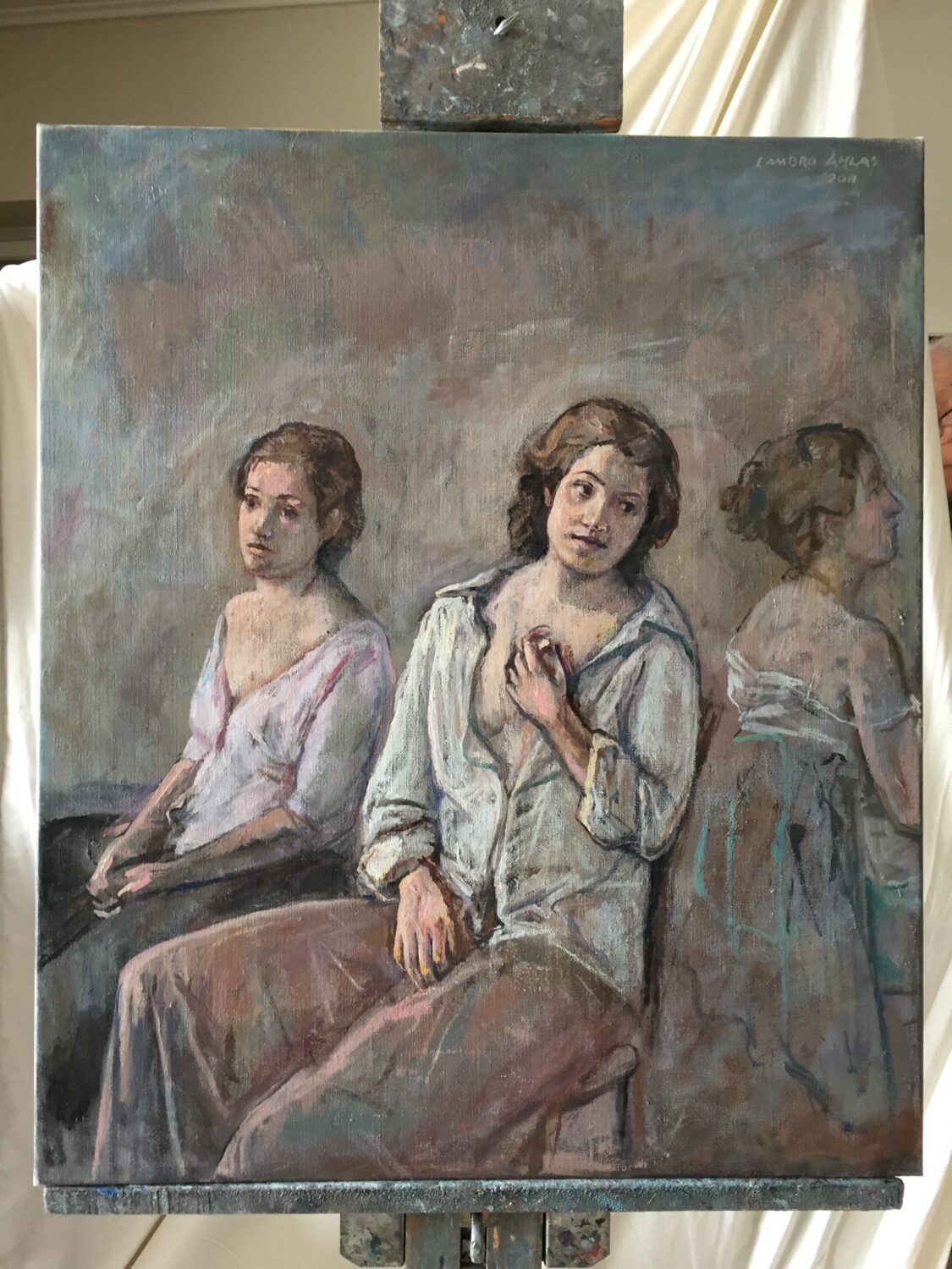 Female Figures — artwork by Lambro Ahlas