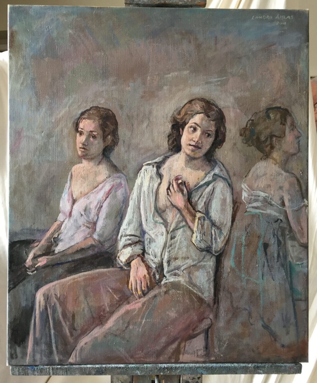 Female Figures — artwork by Lambro Ahlas