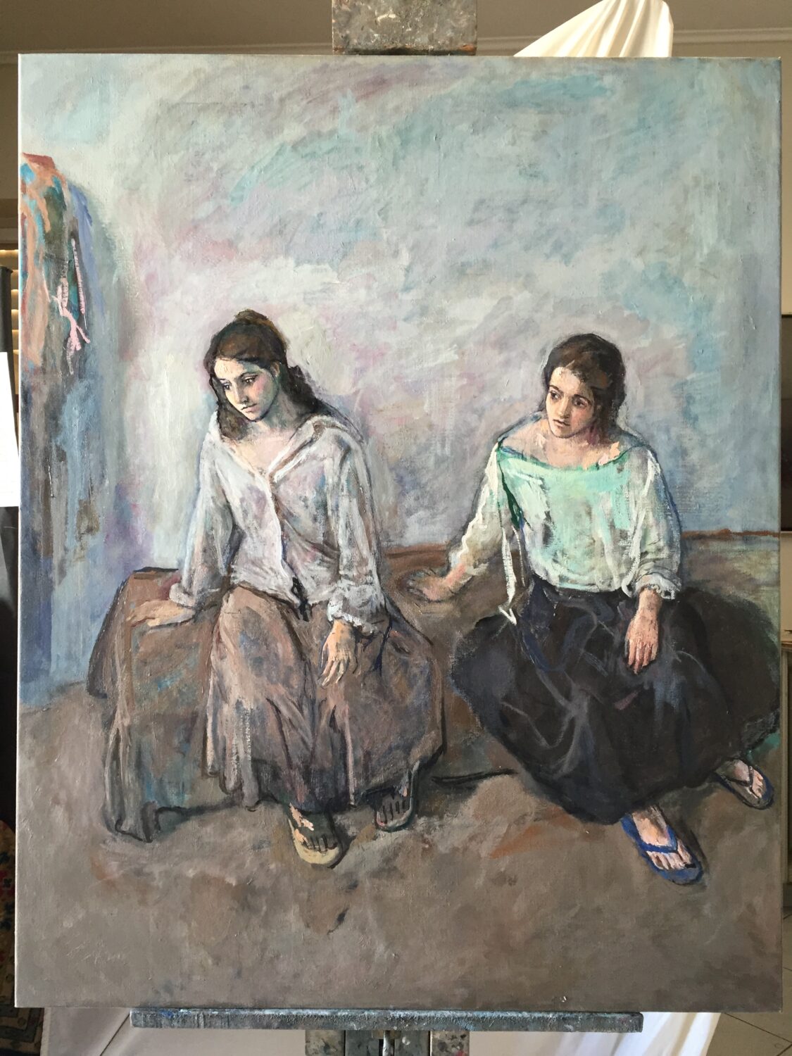 Female Figures — artwork by Lambro Ahlas