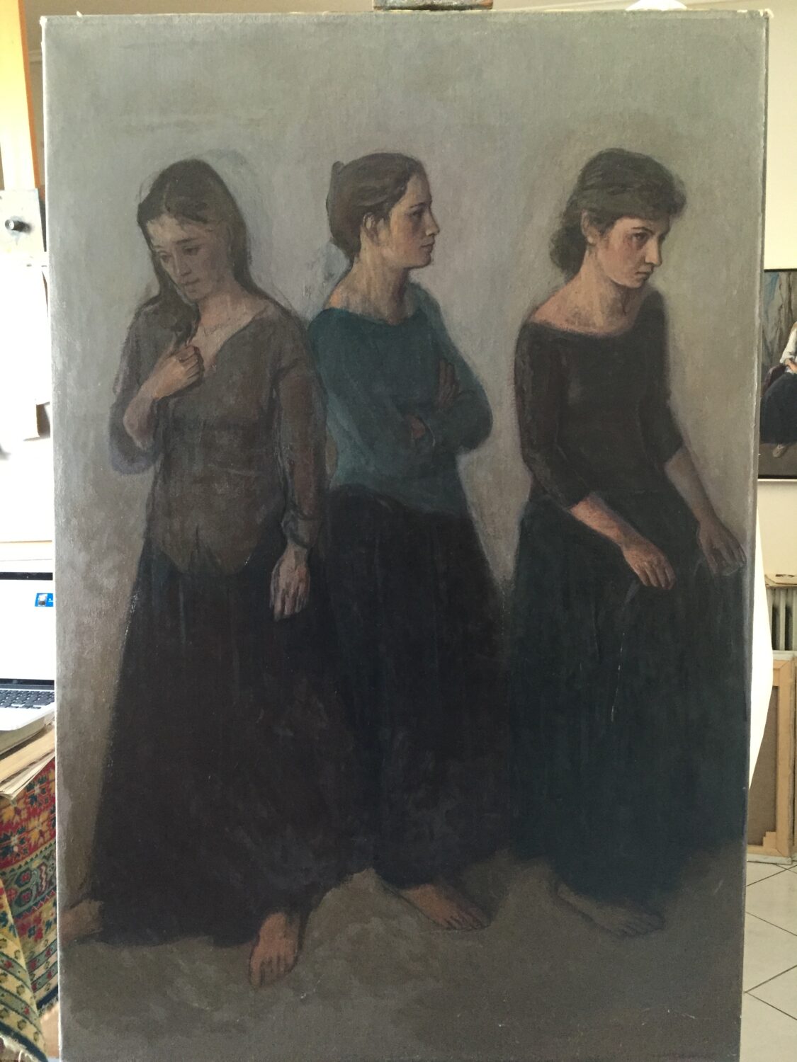 Female Figures — artwork by Lambro Ahlas