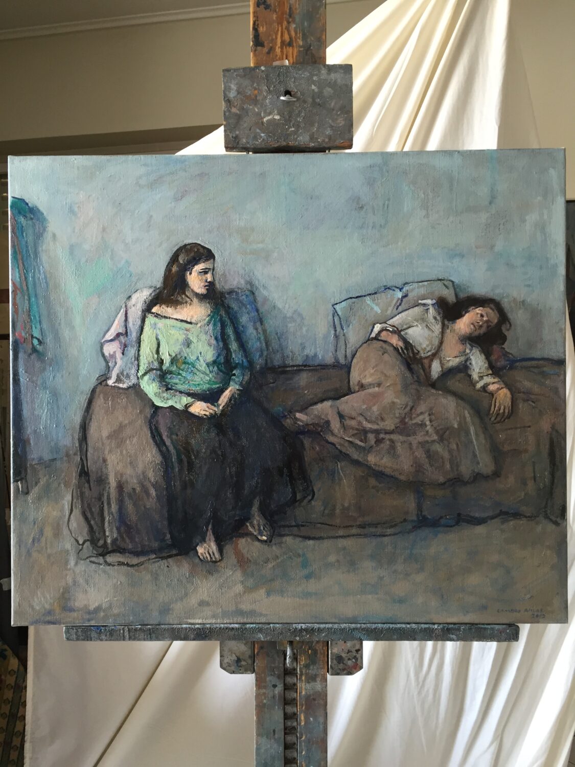 Female Figures — artwork by Lambro Ahlas