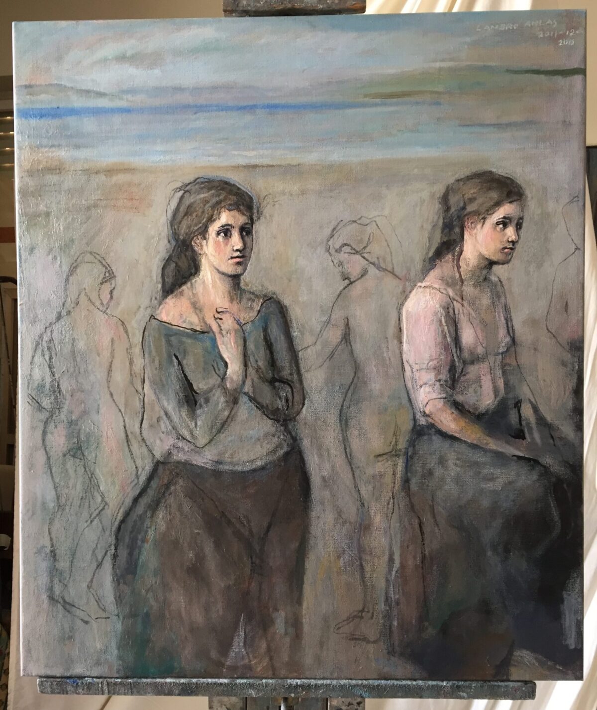 Female Figures — artwork by Lambro Ahlas