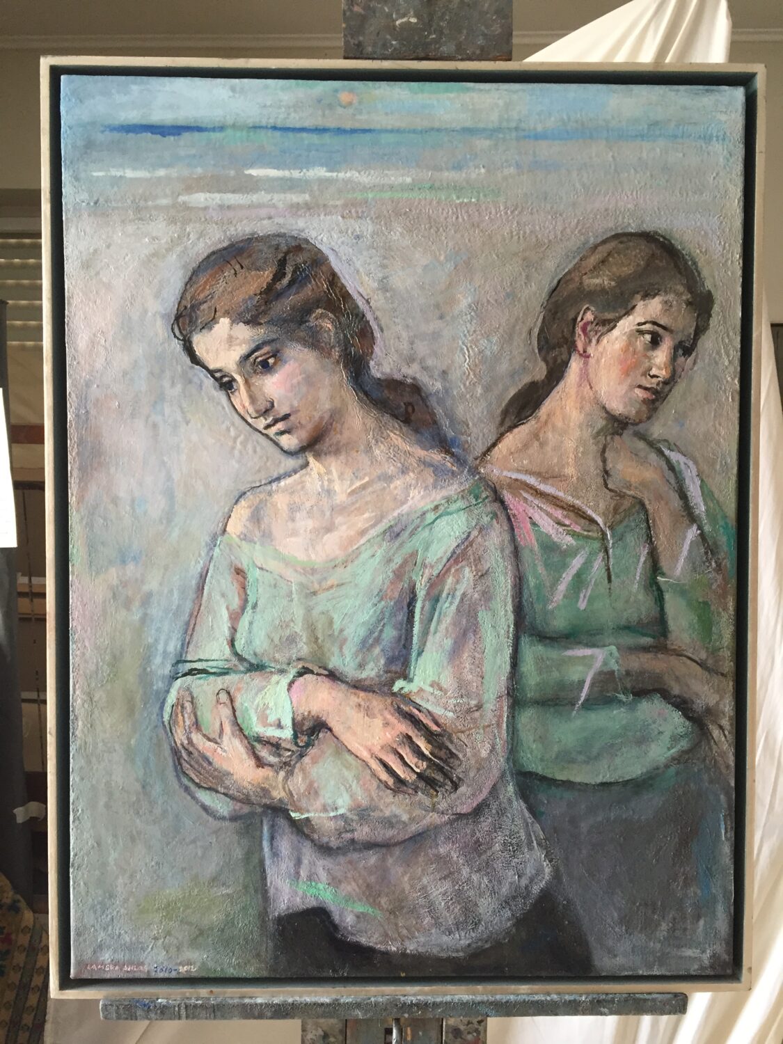 Female Figures — artwork by Lambro Ahlas