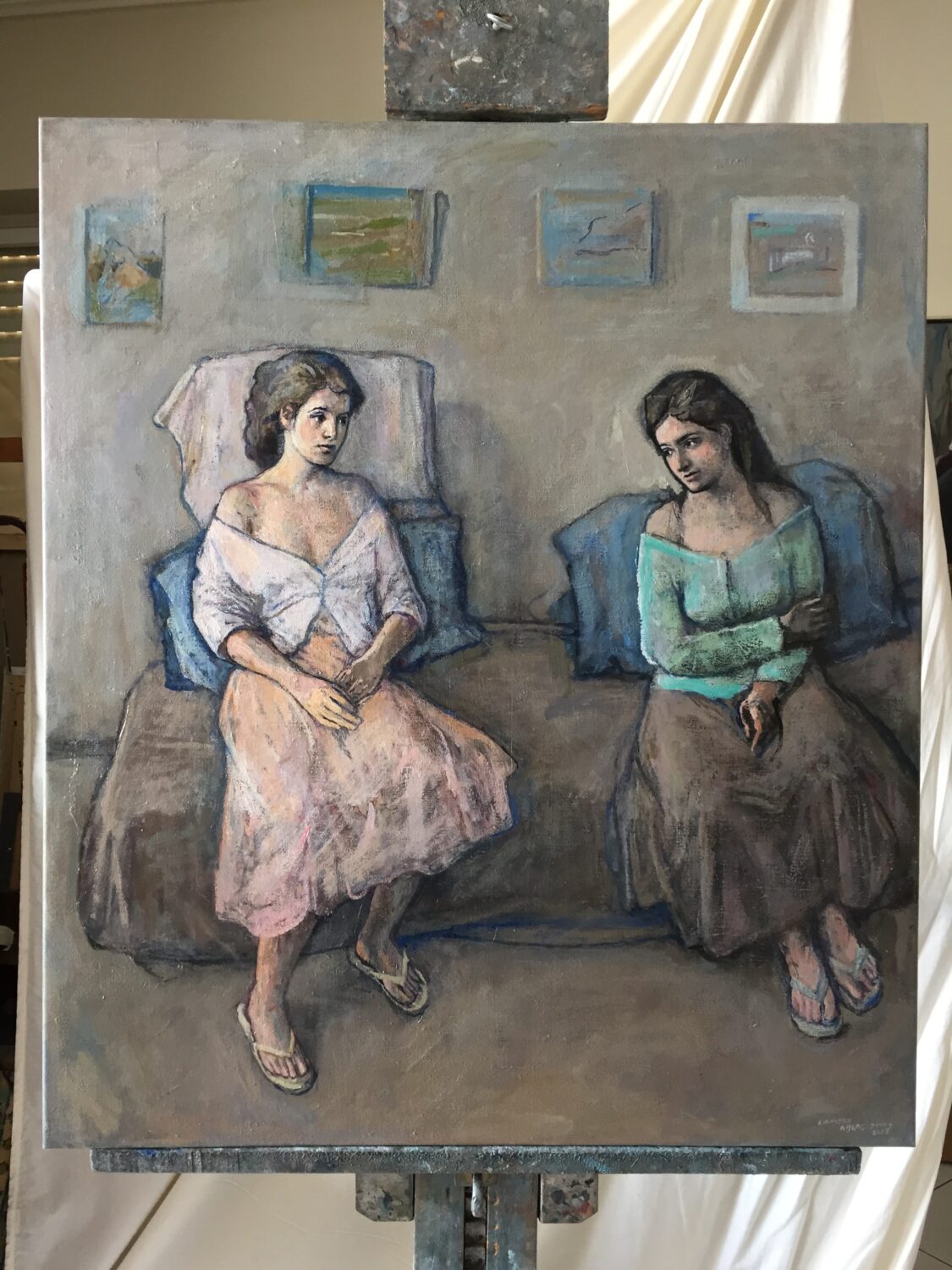 Female Figures — artwork by Lambro Ahlas
