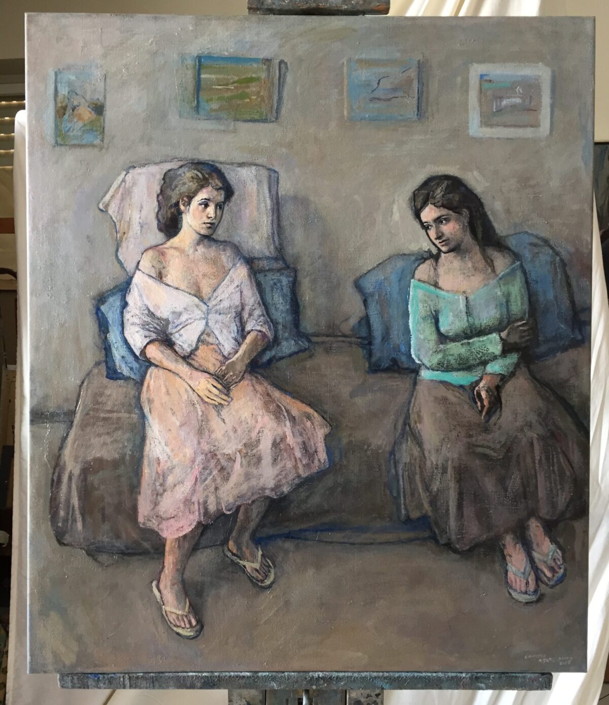 Female Figures — artwork by Lambro Ahlas