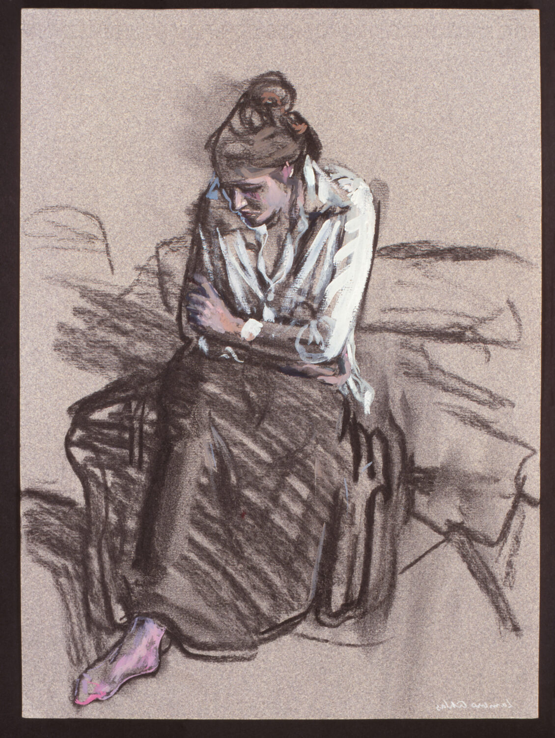 Female figure study by Lambro Ahlas
